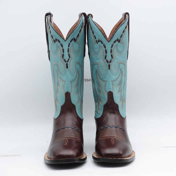 NEW Size 8.5 Women's Lucchese Cow Saddle Stitch Leather Western Boot M3789 - Picture 3 of 11